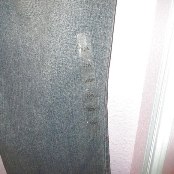 Michael Kors Wide Leg Jeans Plus Size 22W Stretch Denim High Rise Greenwich NWT - Picture 10 of 12